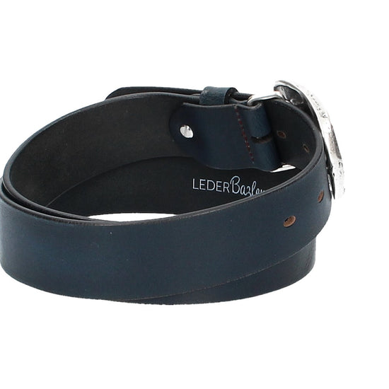 Ledergürtel Blau|Marine 40mm mit Koppelschließe in Used Optik - leder-accessoires.com