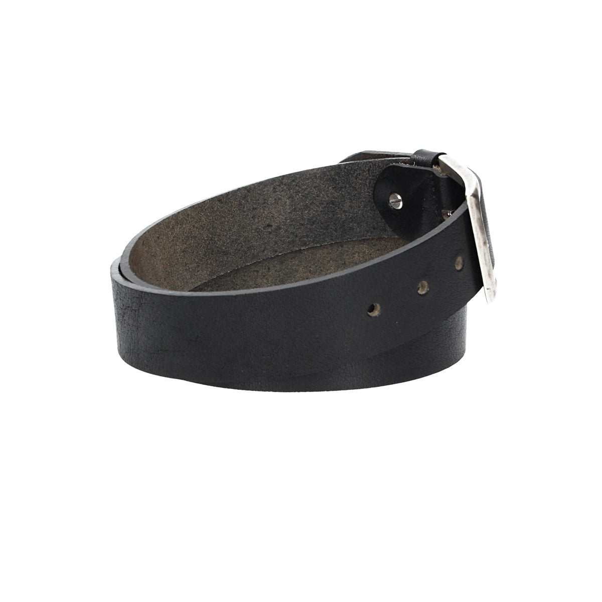 Ledergürtel|Albbüffel in Schwarz 40mm mit Dornschließe in Silber