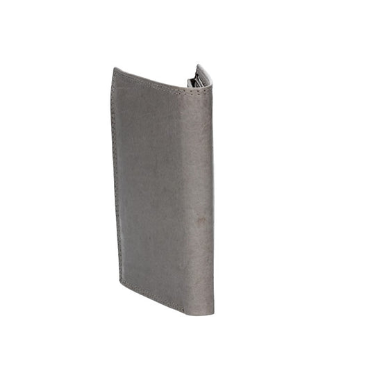 Geldbörse Hochformat in Grau aus Leder - leder-accessoires.com