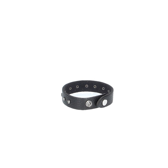Armband mit Swarovski in Schwarz aus Leder - leder-accessoires.com