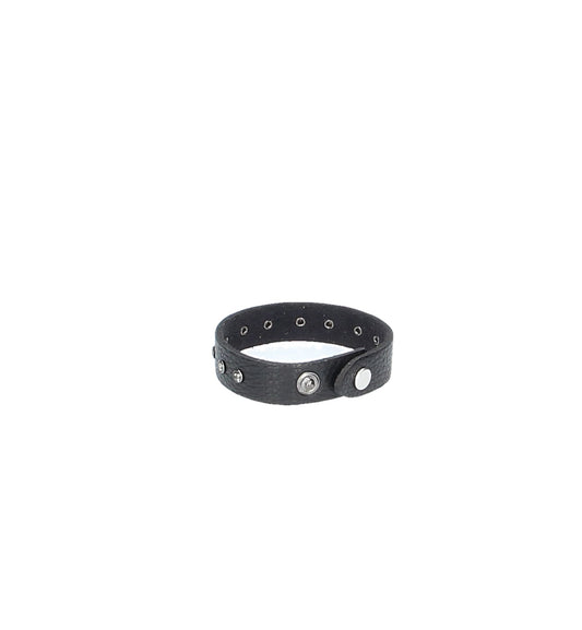 Armband mit Swarovski in Schwarz aus Leder
