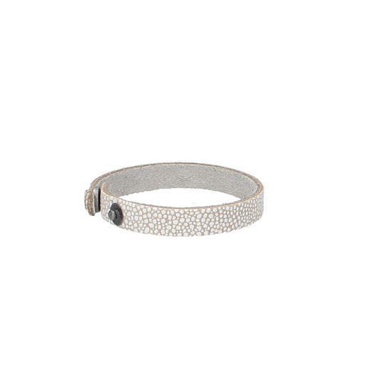 Armband Rochenoptik in Beige aus Leder - leder-accessoires.com