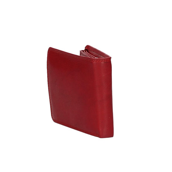 Geldbörse Querformat mit Riegel in Rot aus Leder - leder-accessoires.com