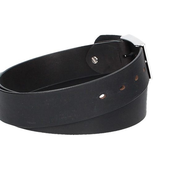 Ledergürtel Schwarz 40mm mit Koppelschließe - leder-accessoires.com
