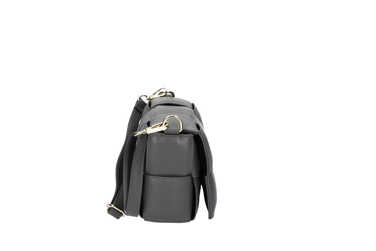 Umhängetasche| Kastettenbag in Grau aus Leder