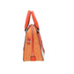 Kurzgrifftasche in Orange|Weiss mit Canvas