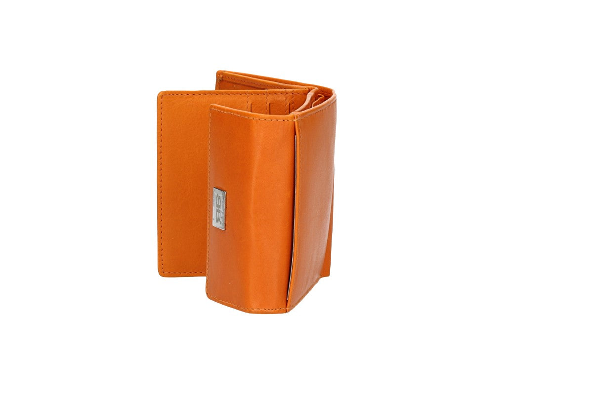 Geldbörse in Orange aus Leder