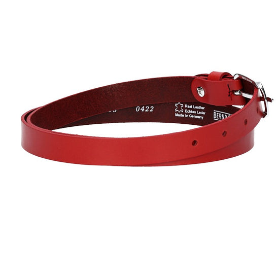 Damen-|Taillengürtel 20mm in Rot mit Dornschließe in Glanz - leder-accessoires.com