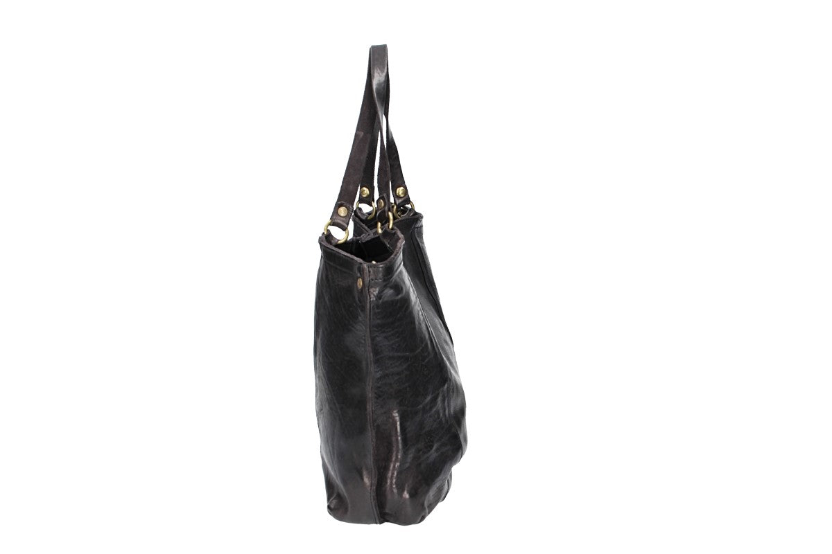 Shopper in Schwarz aus Leder