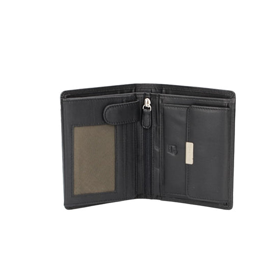 Geldbörse Hochformat in Schwarz aus Leder - leder-accessoires.com