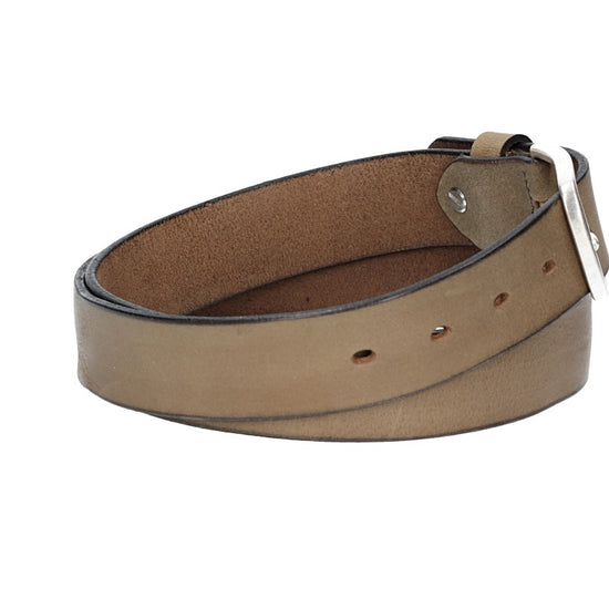 Ledergürtel Sand|Beige 35mm mit Dornschließe in Silber - leder-accessoires.com