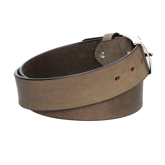 Ledergürtel Grau 40mm mit Dornschließe in Silber - leder-accessoires.com