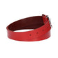 Ledergürtel 30mm in Rot mit Dornschließe in Silber