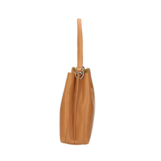 SALE Schultertasche aus Leder in Cognac - leder-accessoires.com