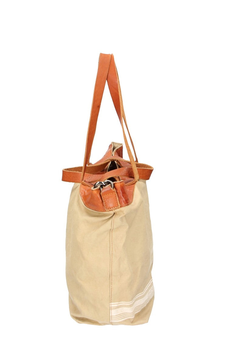 Shopper in Beige aus Canvas