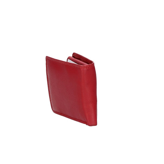 Geldbörse Querformat klein in Rot aus Leder - leder-accessoires.com