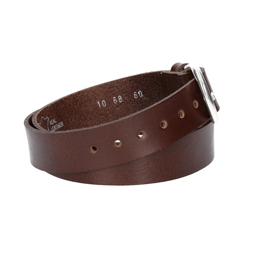 Ledergürtel Kids 25mm in Braun mit Schließe in Silber - leder-accessoires.com