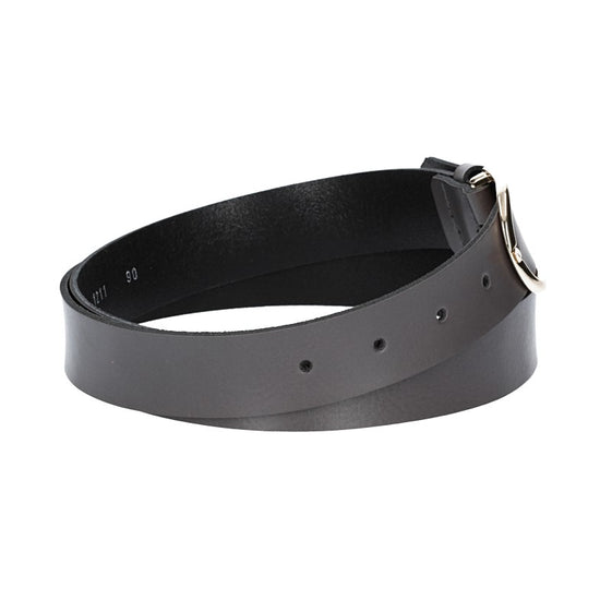 Ledergürtel 30mm in Grau mit Dornschließe in Light Gold - leder-accessoires.com