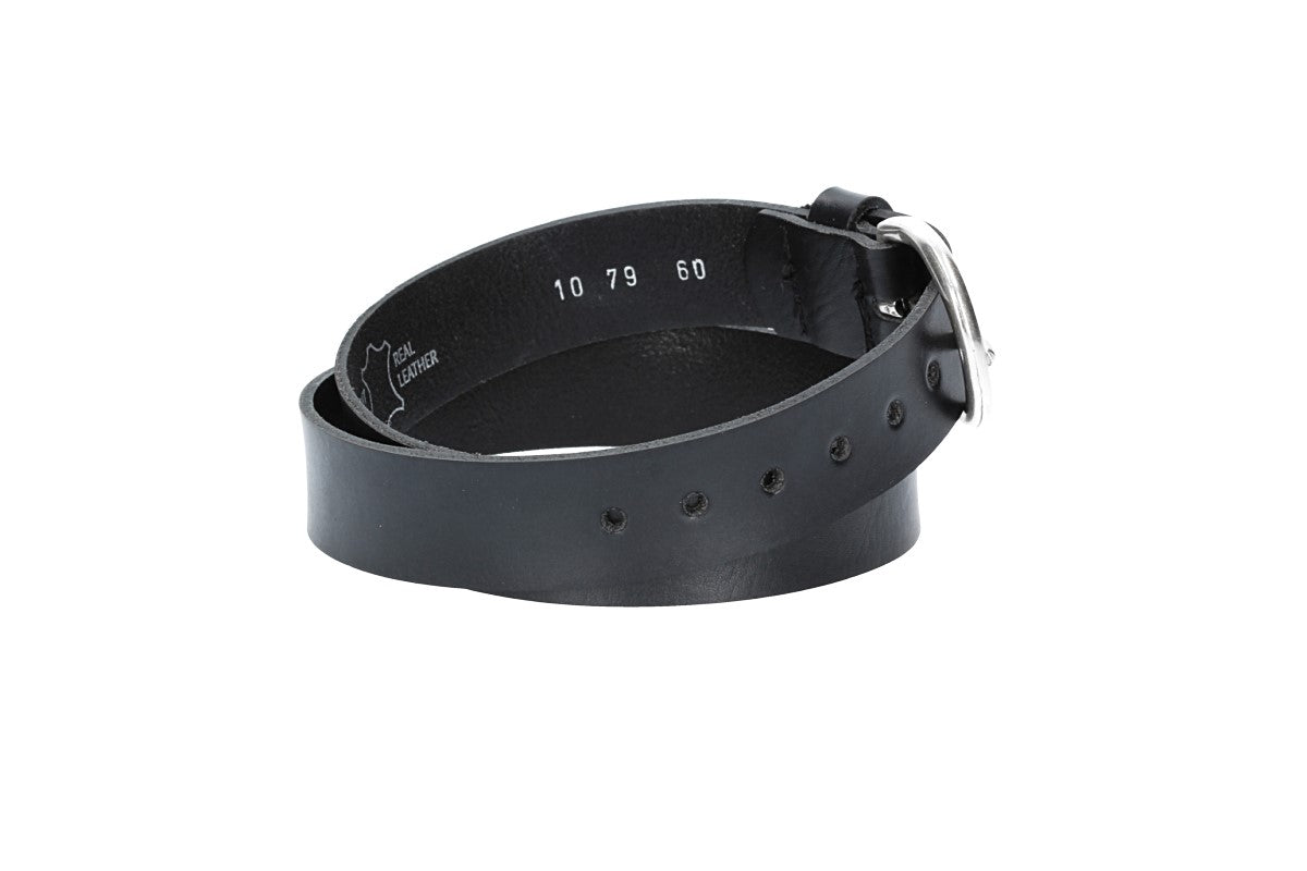 Ledergürtel Kids 25mm in Schwarz mit Schließe in Silber