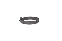 Armband mit Swarovski in Grau|Taupe aus Leder