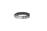 Armband Silber|Metallic mit Sternen aus Leder - leder-accessoires.com