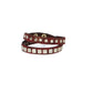 Armband doppelt Rot|Gold in Rochenoptik aus Leder