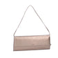 Clutch mit Überschlag in Altsilber aus Leder