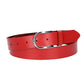 Ledergürtel 30mm in Rot mit Dornschließe in Silber