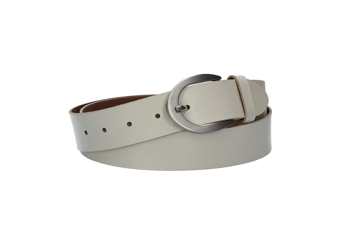 Damengürtel 35mm in Creme|Beige mit Dornschließe in Hufeisenform