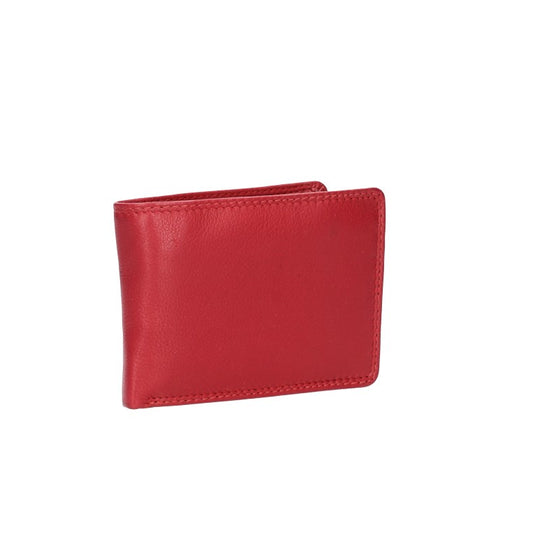 Geldbörse Querformat klein in Rot aus Leder - leder-accessoires.com