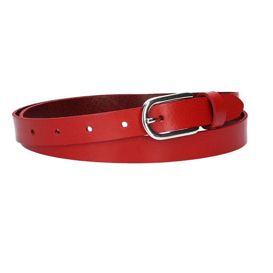 Damen-|Taillengürtel 20mm in Rot mit Dornschließe in Glanz - leder-accessoires.com
