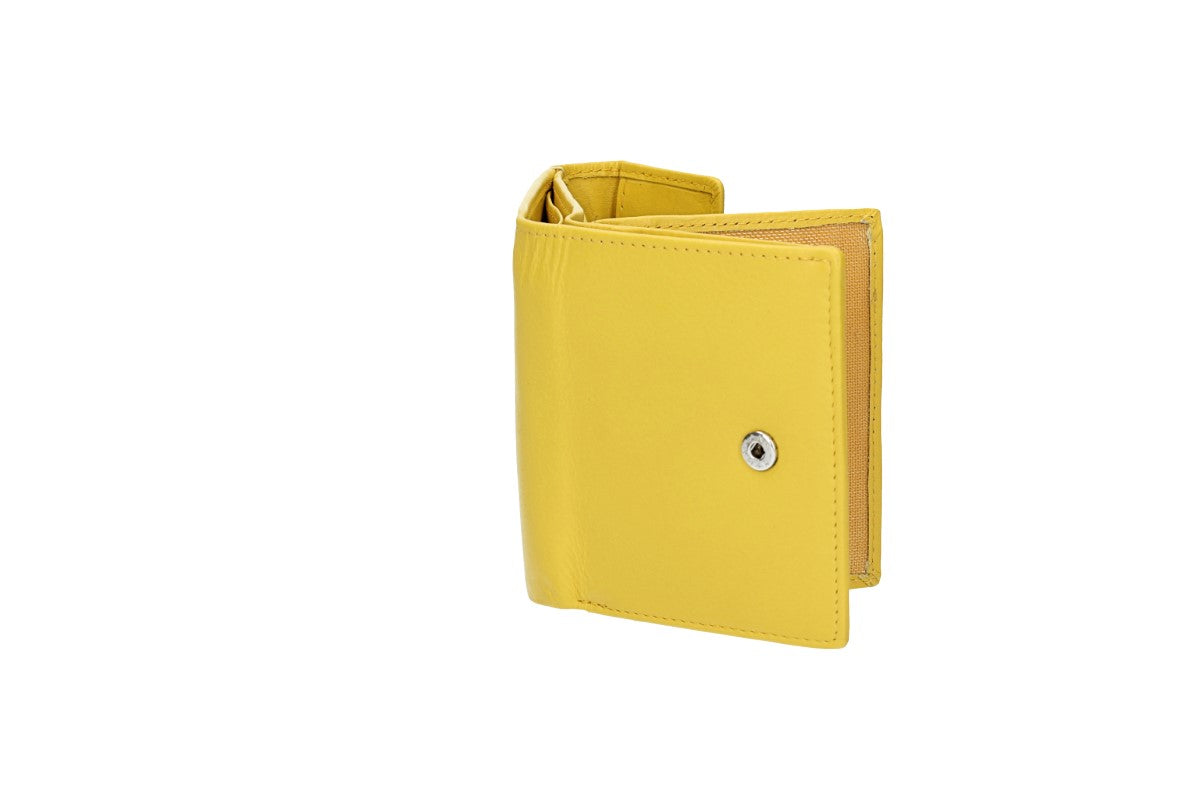 Geldbörse in Gelb aus Leder