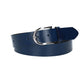 Ledergürtel 30mm in Blau | Marine mit Dornschließe in Silber