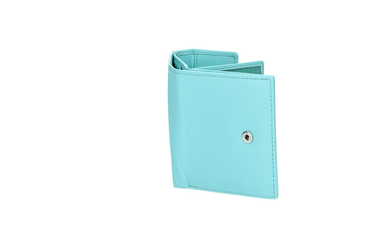Geldbörse in Türkis aus Leder - leder-accessoires.com
