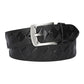 Jeansgürtel 40mm in Schwarz mit Rautenprägung und Dornschließe