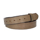 Lederriemen | Gürtelrohling Glanz 35mm in Natur| Beige mit Schlaufe und Kapplochteil