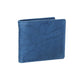 Geldbörse Querformat mit Reißverschluss in Blau|Navy aus Leder