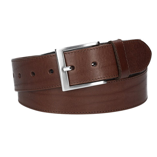 Safegürtel 40mm in Braun mit Reißverschluss und Dornschließe - leder-accessoires.com