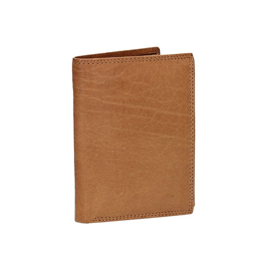 Geldbörse Hochformat mit Riegel in Cognac aus Leder - leder-accessoires.com