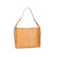 Schultertasche in Cognac aus Leder mit Reißverschluss
