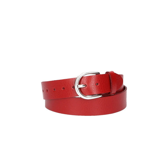 Ledergürtel Kids 25mm in Rot mit Schließe in Silber - leder-accessoires.com