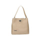 Schultertasche aus Leder in Taupe