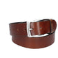Ledergürtel Light Brown 40mm mit Dornschließe in Silber