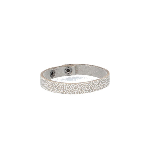 Armband Rochenoptik in Beige aus Leder - leder-accessoires.com