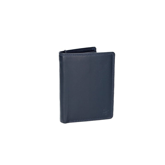 Geldbörse Hochformat in Blau aus Leder - leder-accessoires.com