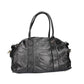 Kurzgrifftasche Kura aus Leder in Schwarz