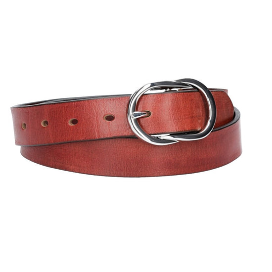 Ledergürtel 30mm in Rot mit Schmuckschließe - leder-accessoires.com