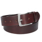 Ledergürtel Rot|Bordeaux 40mm mit Dornschließe in Silber