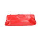 Clutch mit Clipverschluss in Rot aus Leder