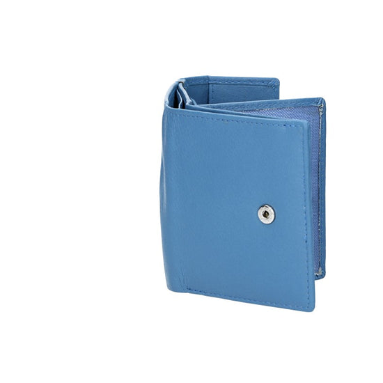 Geldbörse in Eisblau aus Leder - leder-accessoires.com
